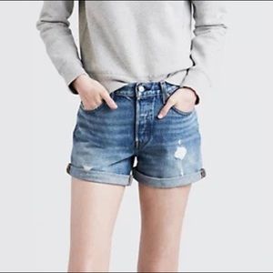 Levi 501  LONG WOMENS SHORTS